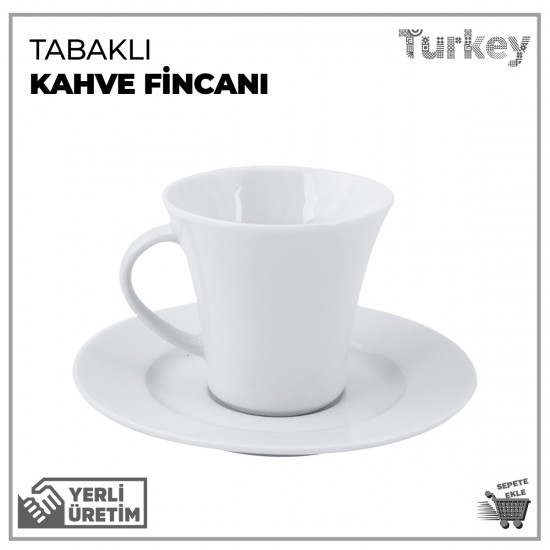 Baskılı Tabaklı Kahve Fincanı Baskılı Tabaklı Kahve Fincanı